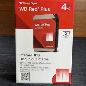 Western Digital WD Red Plus 4TB NAS Internal Hard Drive SATA 6 WD40EFPX-SPC6CN0